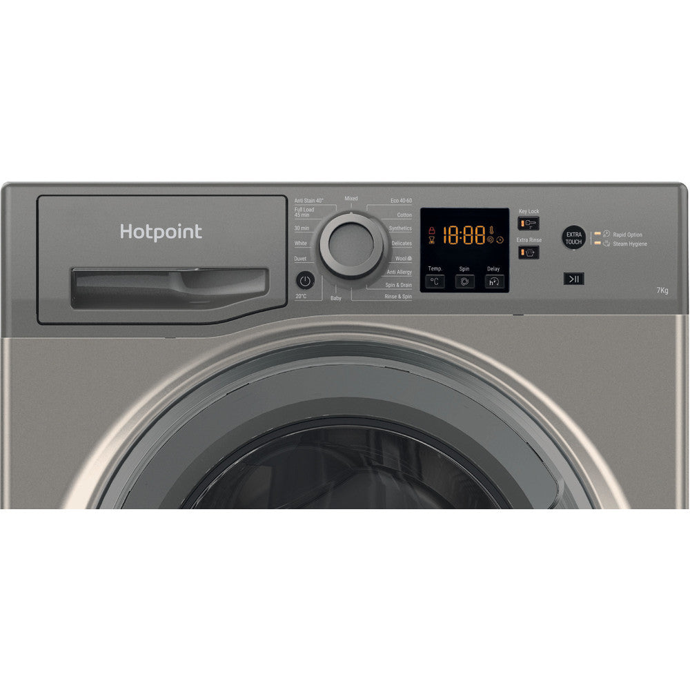 Hotpoint NSWF7469GGUK Graphite 7Kg Load 1400 Spin Washing Machine