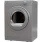 Indesit I1D80SUK Silver Air-vented tumble dryer, 8,0kg