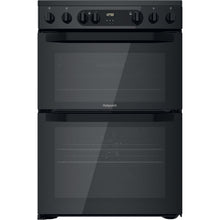 Load image into Gallery viewer, Hotpoint HDM67V9CMB Black 60cm Double Oven Electic Cooker
