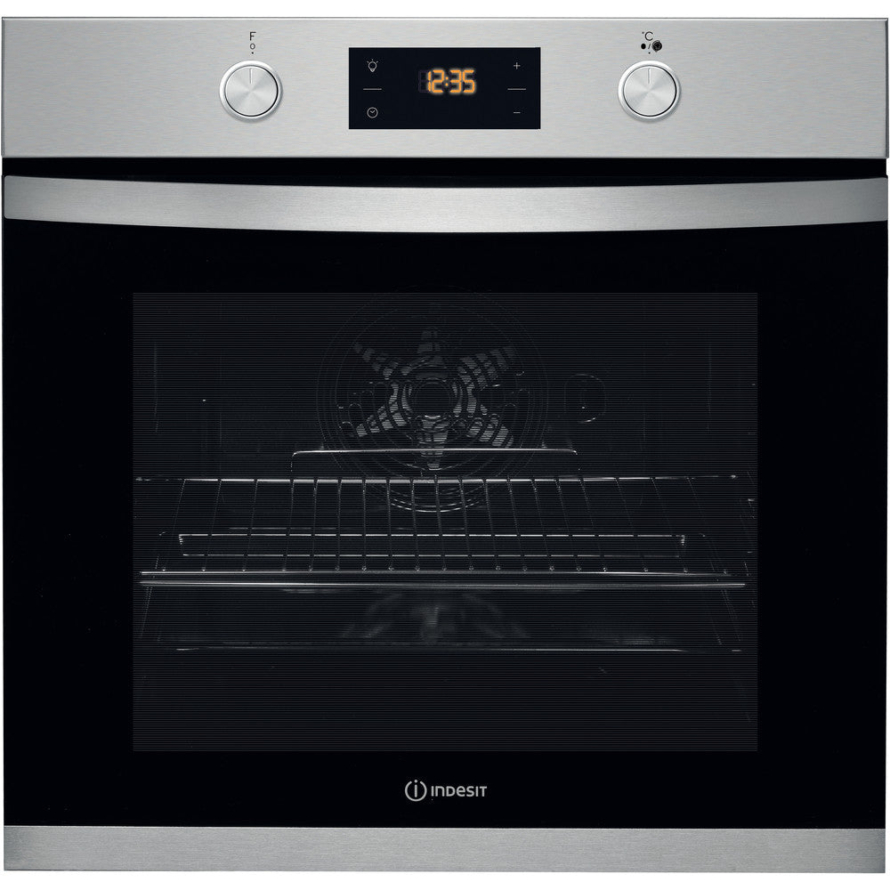 Indesit KFW3841JHIX 71Litre Built in electric oven: inox colour, self cleaning