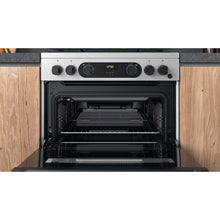 Load image into Gallery viewer, Hotpoint  CD67G0CCX Inox 60cm Gas Double Oven Cooker
