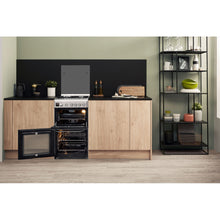 Load image into Gallery viewer, Hotpoint HD5G00CCX Stainless Steel 50cm Double Oven Gas Cooker
