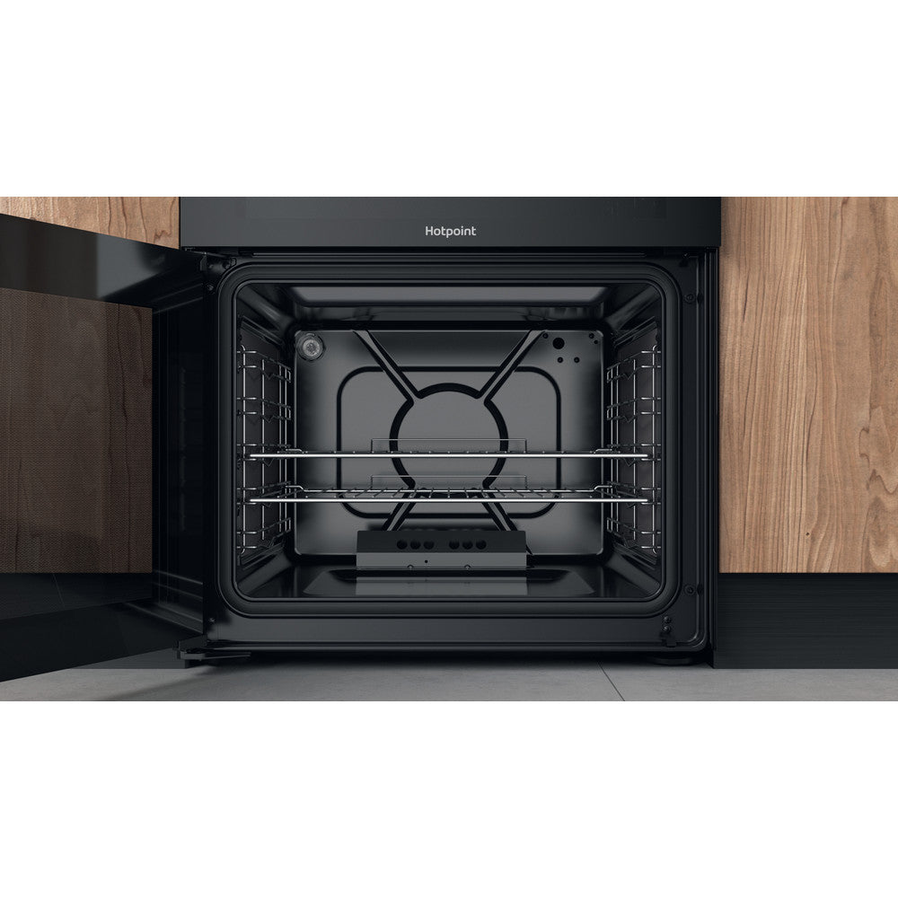 Hotpoint HDM67G0CCB Black Double Oven Gas Cooker