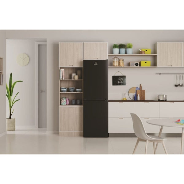 Indesit INFC850TI1K1 60cm Frost Free Fridge Freezer Black 1.86m F Rated