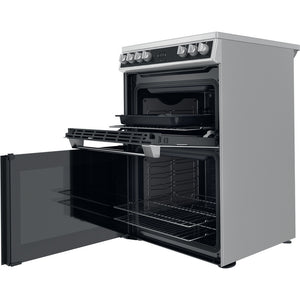 Hotpoint HDT67V9H2CX/UK Double 60cm Gas Cooker - Inox