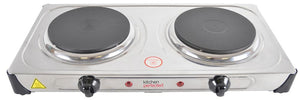 LLOYTRON E4203SS Double Electric Hotplate In Stainless Steel