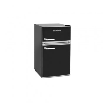 Montpellier MAB2035EK Black Retro Look Under Counter Fridge Freezer 2 Year Guarantee