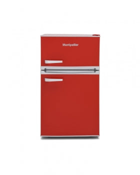 Montpellier MAB2035ER Red Retro Look Under Counter Fridge Freezer 2 Year Guarantee