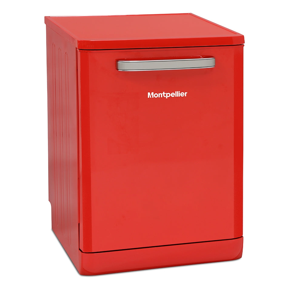 Montpellier MAB6015R Red Retro Look 15 Place Dishwasher