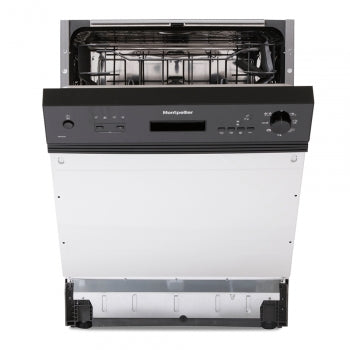 Montpellier MDI655K Black Semi Integrated Full Size Dishwasher