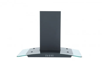 Montpellier MHG600BK 60cm Curved Glass Cooker Hood in Black A Energy