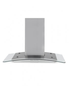 Montpellier MHG600X 60cm Curved Glass Cooker Hood in Stainless Steel A Energy