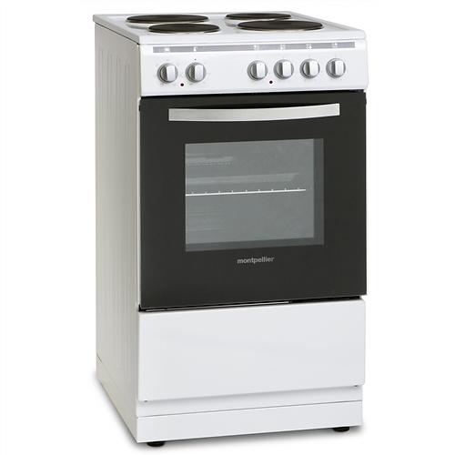 Montpellier MSE46W White Single Oven/Grill Electric Cooker.