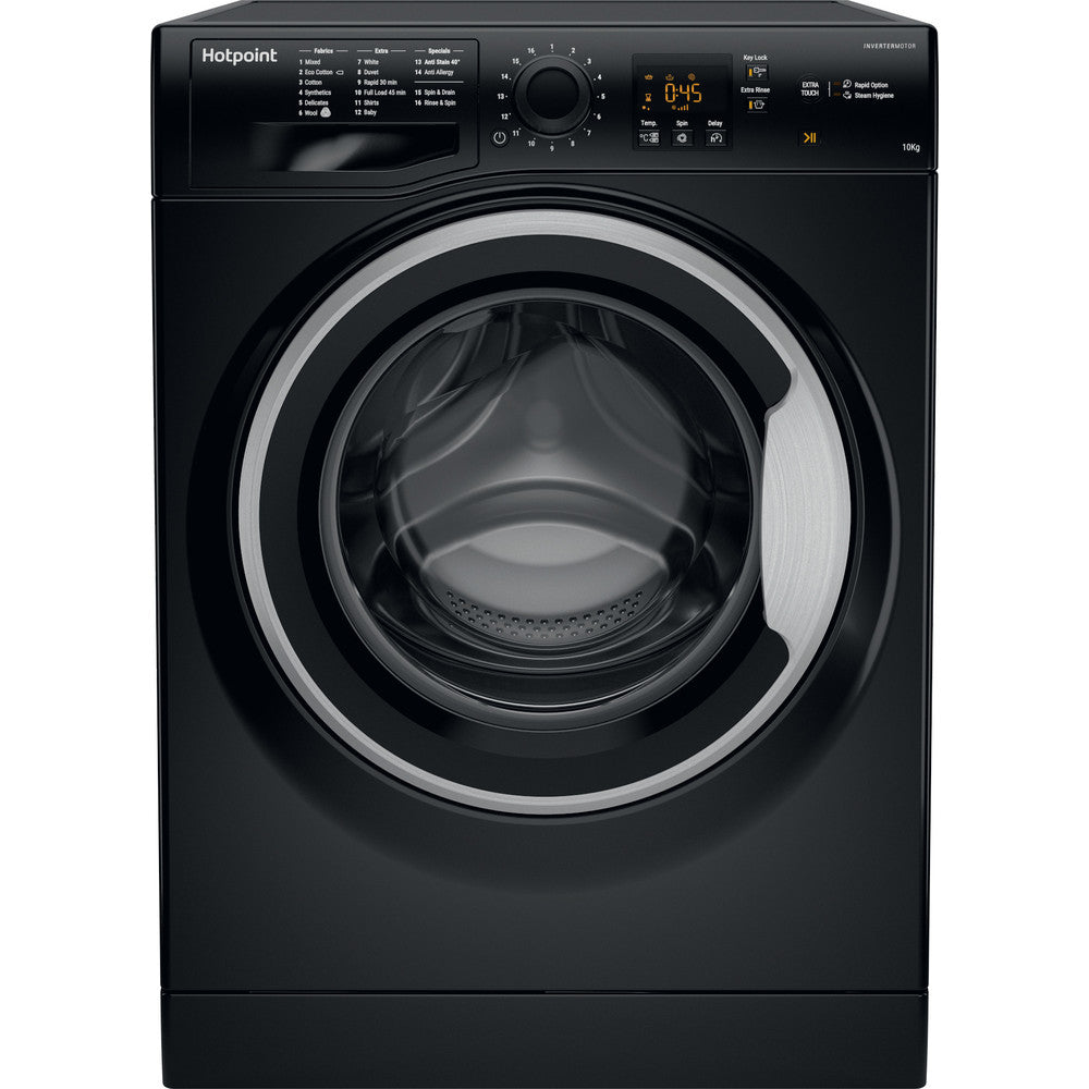 black washing machine 10kg