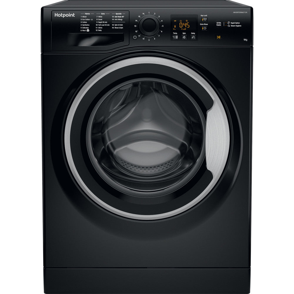 Hotpoint NSWF945CBSUKN Black 9Kg 1400 Spin Washing Machine