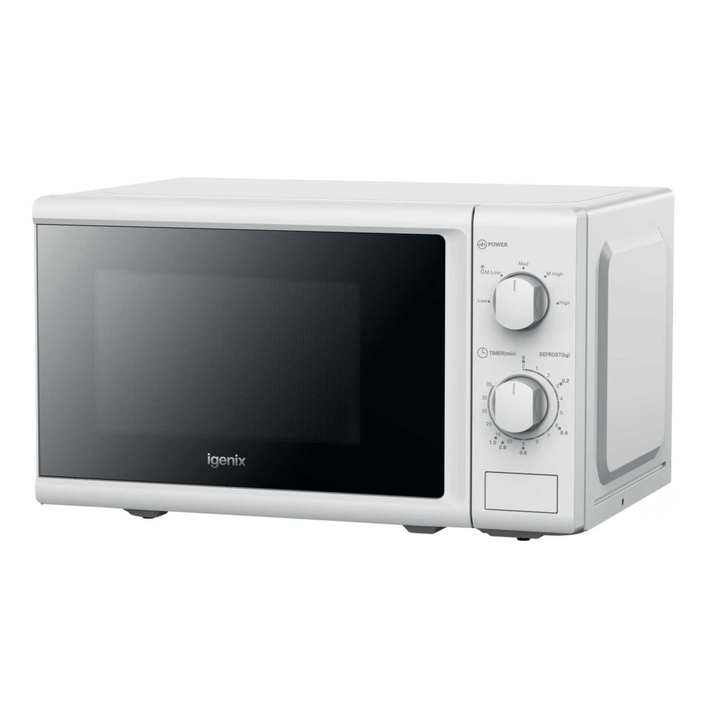 Igenix IGM0820W 20Litre 800W Manual Microwave White