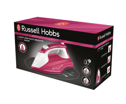 Russell Hobbs 26480 Light & Easy Brights Steam Iron in Berry