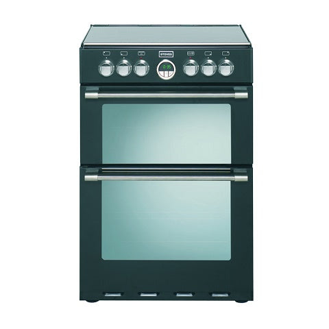 Stoves Sterling 600E Blk Black Electric Double Oven Cooker 444440992