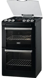 Zanussi ZCG63260BE Black 60cm Double Oven Gas Cooker