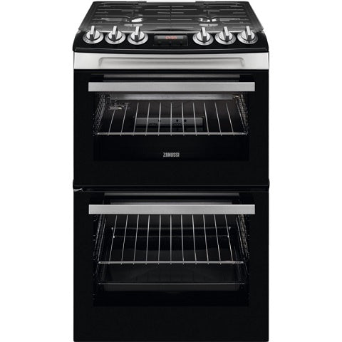 Zanussi ZCG43250XA Stainless Steel Double Oven Gas Cooker