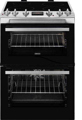 Zanussi ZCI66280XA Induction Hob Double Oven Stainless Steel/Black Cooker.